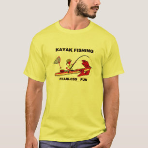 Camiseta Kajak que pesca la diversión audaz