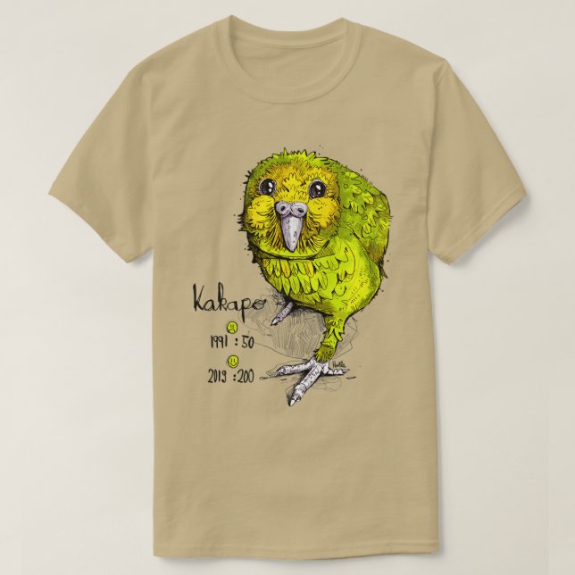 Camiseta Kakapo de derholle (Diseño del anverso)