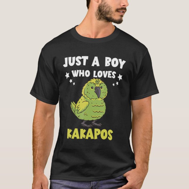 Camiseta Kakapo Just A Boy New Zealand Kakapo Bird Kakapo P (Anverso)