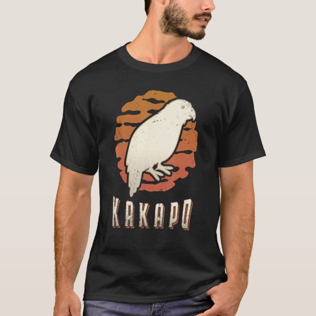 Camiseta Kakapo Vintage Retro Classic Animal Sunset (Anverso)