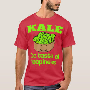 Camiseta Kale El sabor de la felicidad vegetariana orgánica