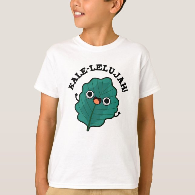 Camiseta Kale-lelujah Funny Veggie Kale Pun (Anverso)