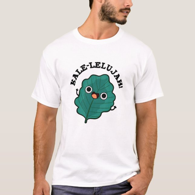 Camiseta Kale-lelujah Funny Veggie Kale Pun (Anverso)