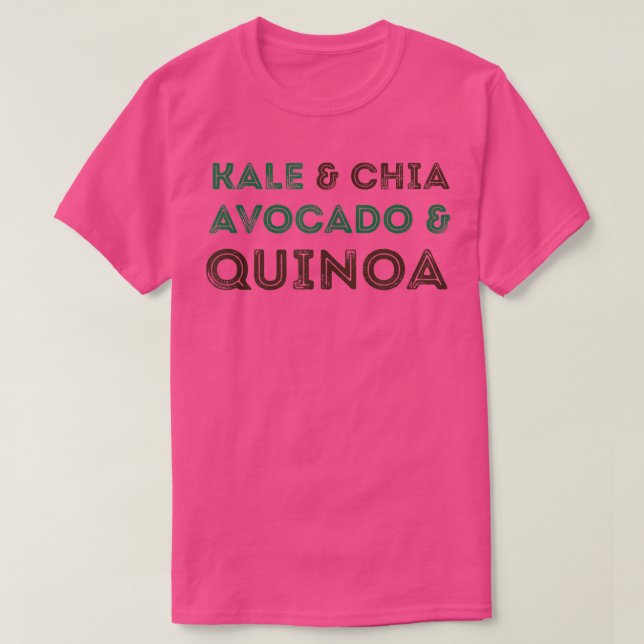 Camiseta Kale Quinoa Aguacate Quinoa Vegetariano (Diseño del anverso)