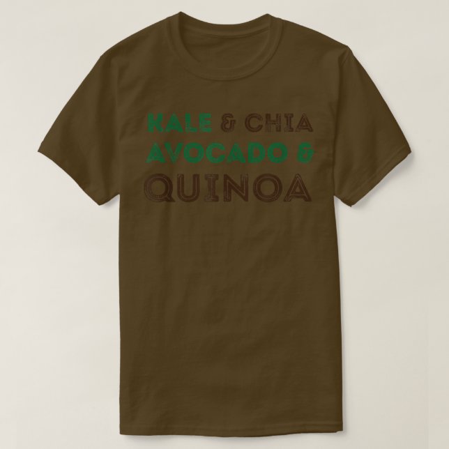 Camiseta Kale Quinoa Aguacate Quinoa Vegetariano (Diseño del anverso)