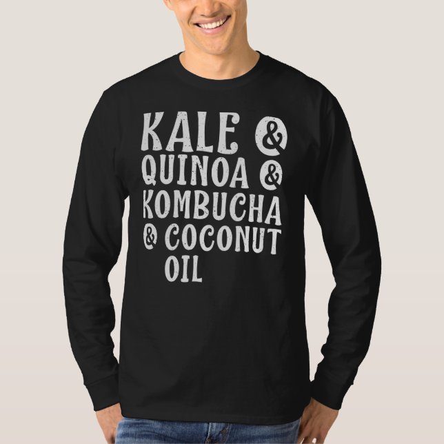 Camiseta Kale Quinoa Kombucha Aceite de Coco Estilo de vida (Anverso)