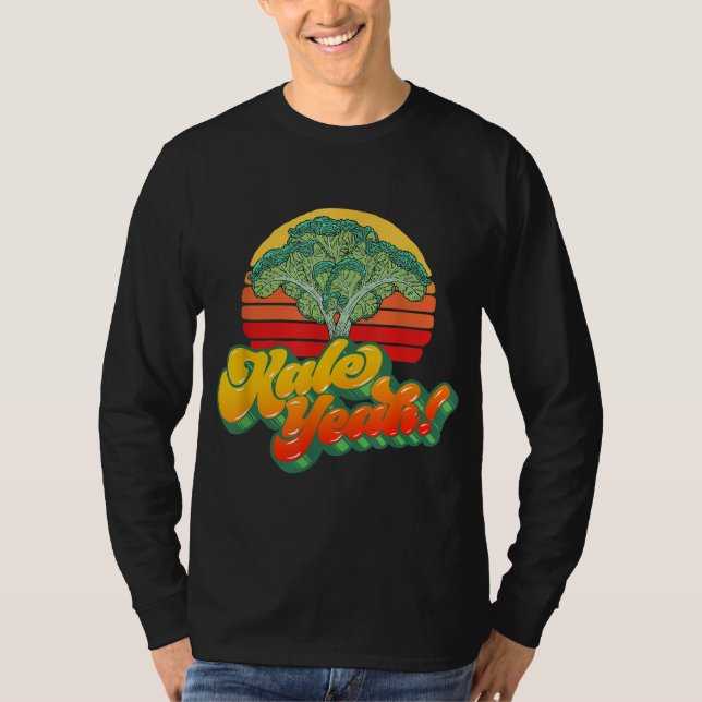 Camiseta Kale Yeah Gracioso Vegetable Vintage Retro Amanece (Anverso)
