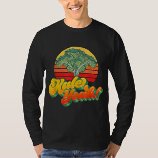 Camiseta Kale Yeah Gracioso Vegetable Vintage Retro Amanece