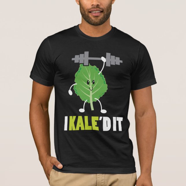 Camiseta Kaled él - gimnasio vegetariano de la col rizada (Anverso)