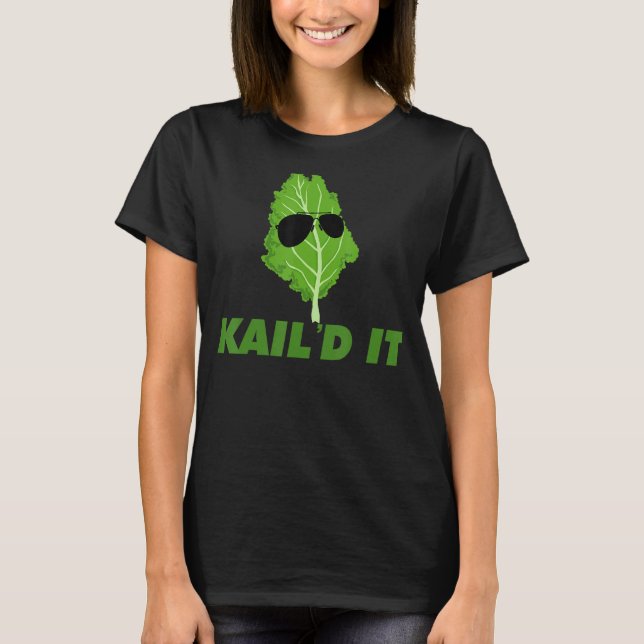 Camiseta Kale'd Es divertido Vegan pun Kale Sí soy Vegan (Anverso)