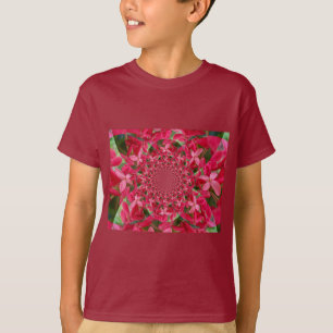 Camiseta Kaleidoscope de Crimson: Arte de flores con leche 