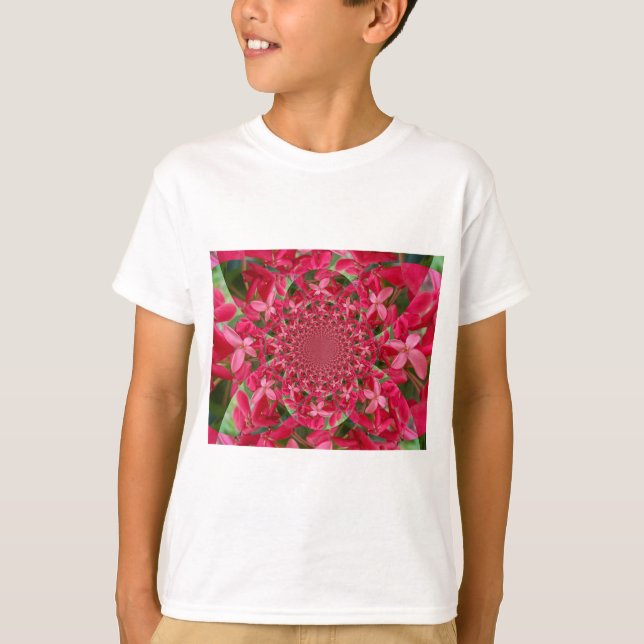Camiseta Kaleidoscope de Crimson: Arte de flores con leche  (Anverso)