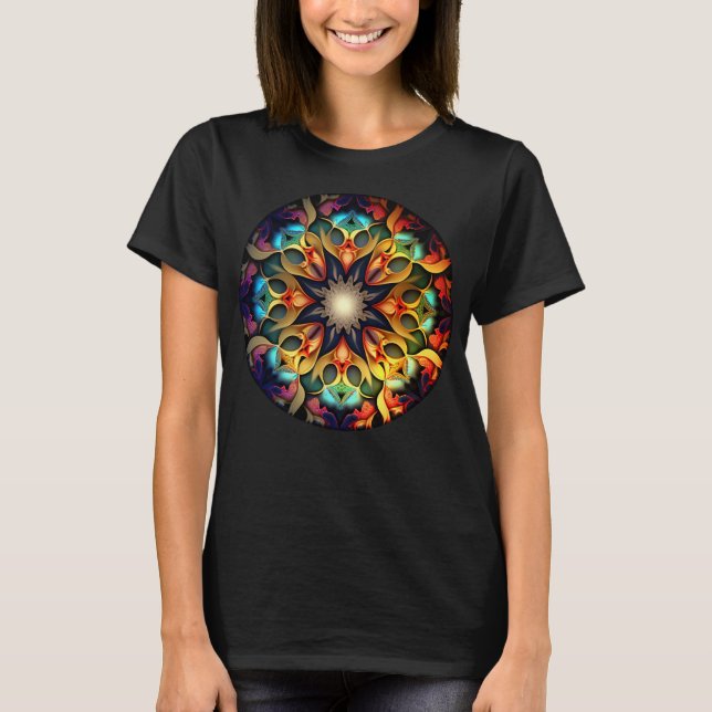 Camiseta Kaleidoscope Mandala Flower Design-23091 (Anverso)