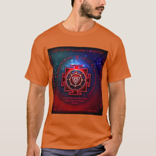 Camiseta Kali Yantra con el Gran Mantra de Quince Sílabas