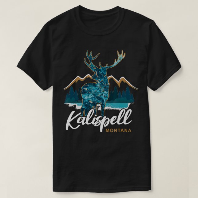 Camiseta Kalispell Montana USA Flathead Lake Elk Vacation S (Diseño del anverso)