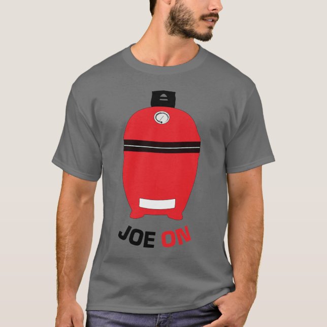 Camiseta Kamado 'Joe ON' Red BBQ Grilling bajo y lento T-Sh (Anverso)