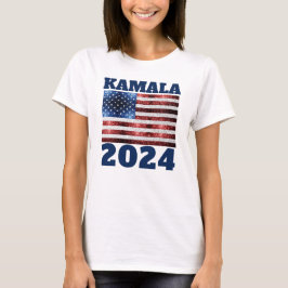 Camiseta KAMALA 2024 Estados Unidos bandera azul rojo chisp