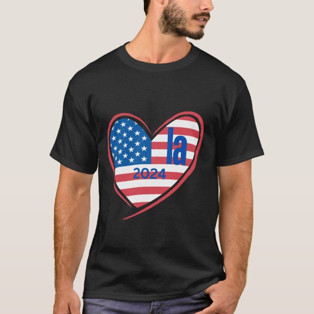 Camiseta Kamala 2024 Presidente Comma La Retro azotes chica (Anverso)