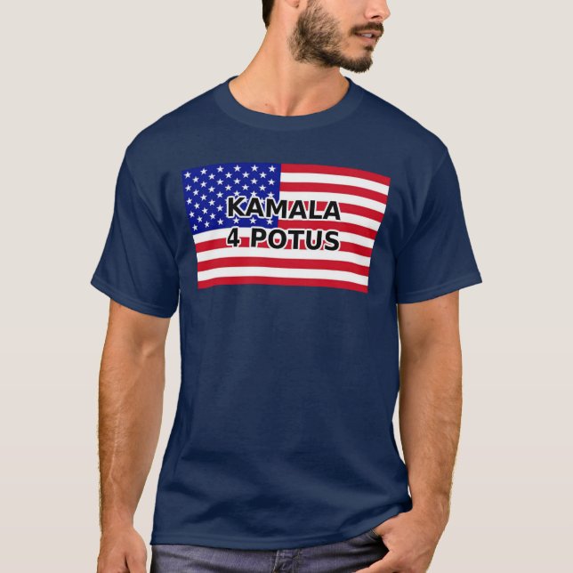 Camiseta KAMALA 4 POTUS - Bandera estadounidense (Anverso)