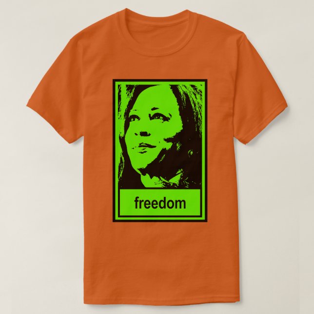 Camiseta kamala freedom brat green (Diseño del anverso)