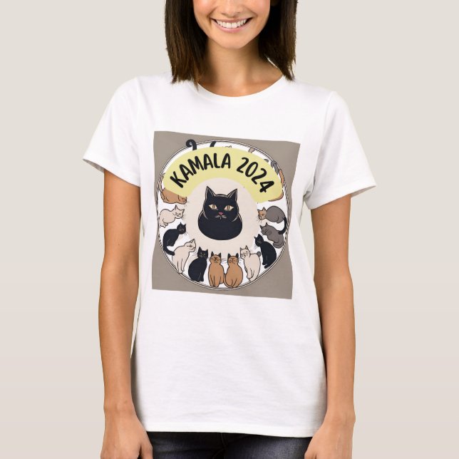 CAMISETA KAMALA HARRIS 2024 CATS TSHIRT (Anverso)