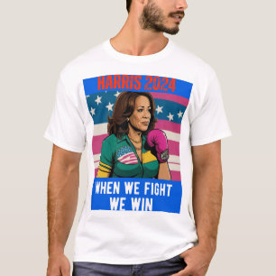 CAMISETA KAMALA HARRIS 2024 CUANDO LUCHAMOS GANAMOS
