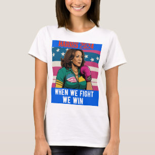 CAMISETA KAMALA HARRIS 2024 CUANDO LUCHAMOS GANAMOS