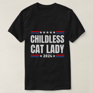Camiseta Kamala Harris 2024, gatita sin hijos