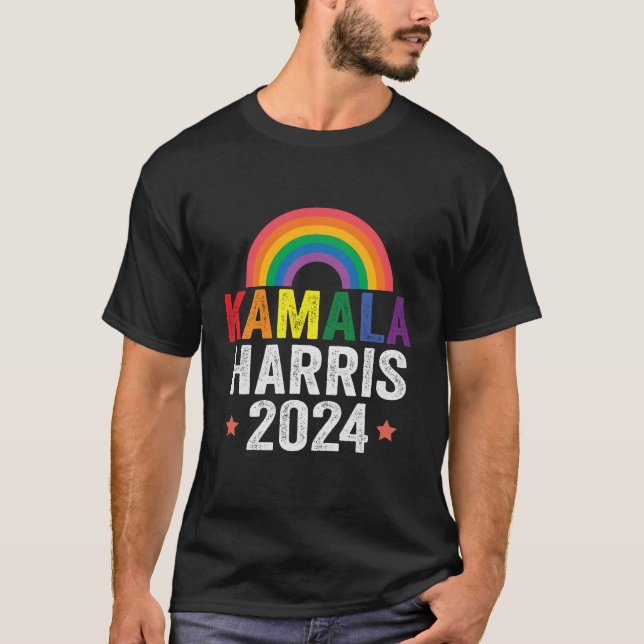 Camiseta Kamala Harris 2024 Presidente electoral de Lgbtq (Anverso)