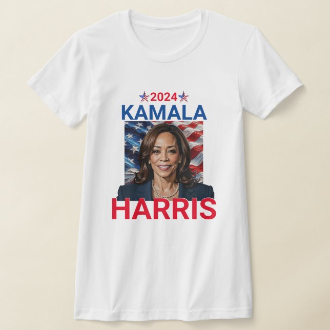 Camiseta Kamala Harris 2024 Rojo, Blanco y Azul (Distribución)