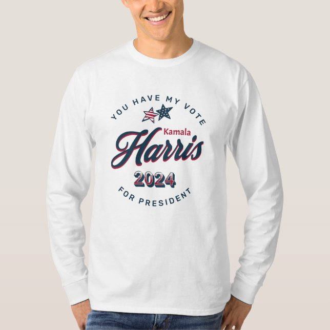 Camiseta Kamala Harris 2024 | Tiene mi voto (Anverso)