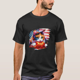 Camiseta Kamala Harris Cat con un chico Naranja gracioso de