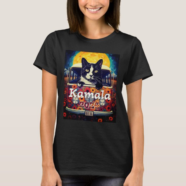 Camiseta Kamala Harris Cat T-Shirt (Anverso)