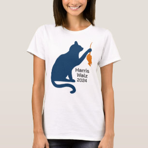 Camiseta Kamala Harris Cat w Naranja Rat
