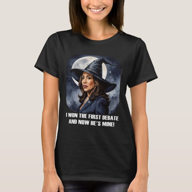 Camiseta Kamala Harris Funny Debate Elecciones 2024 Bruja g (Anverso)