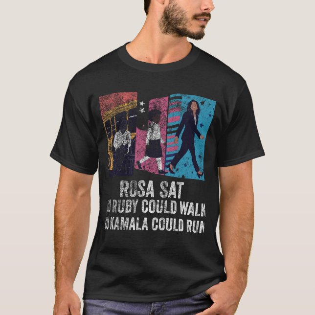 Camiseta Kamala Harris hablo la primera mujer (Anverso)