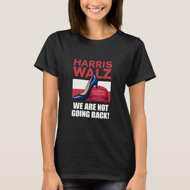 Camiseta Kamala Harris Heels Sobre El Gorra Red MAGA (Anverso)