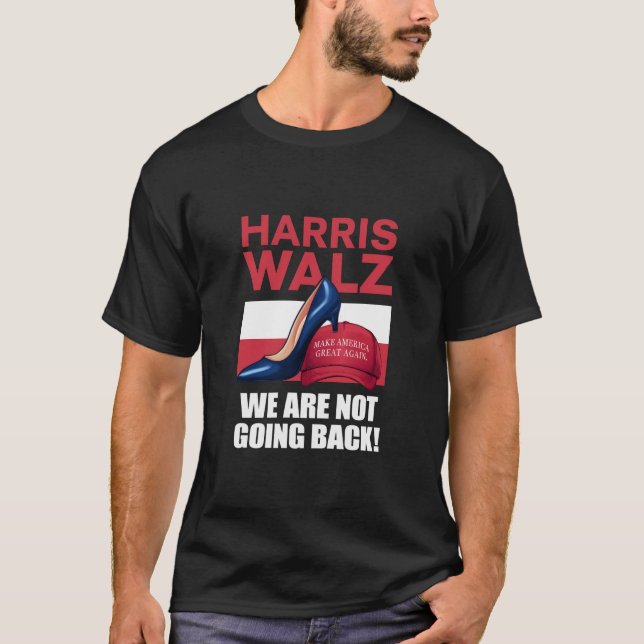 Camiseta Kamala Harris Heels Sobre El Gorra Red MAGA (Anverso)