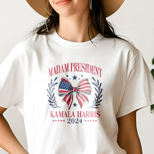 CAMISETA KAMALA HARRIS MADAME PRESIDENTE BOW ESTADOUNIDENSE