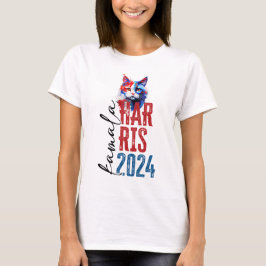 Camiseta Kamala Harris Patriotic Cat T-Shirt