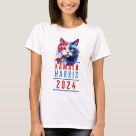 Camiseta Kamala Harris Patriotic Cat T-Shirt