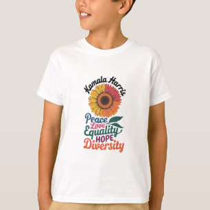Camiseta Kamala Harris Paz Amor Igualdad Esperanza Diversid