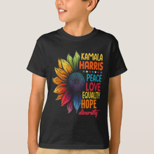 Camiseta Kamala Harris Peace Love Equality Hope Diversity