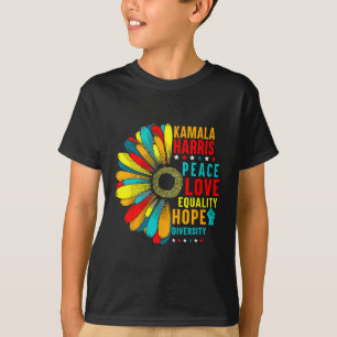 Camiseta Kamala Harris Peace Love Equality Hope Diversity