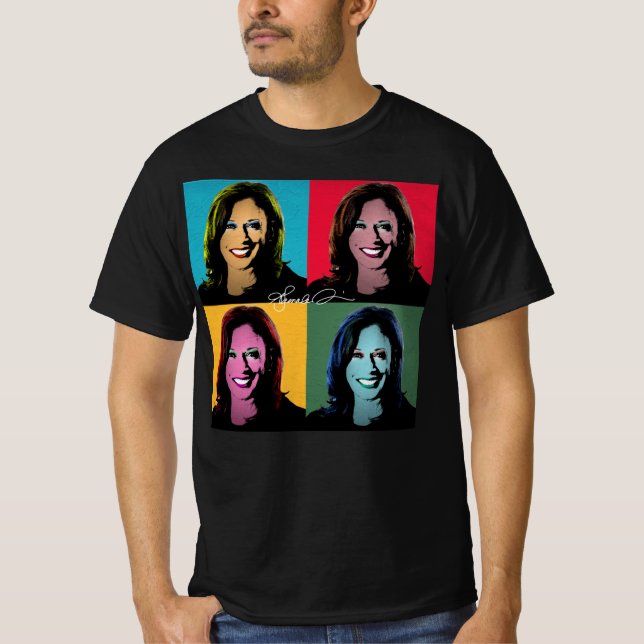 Camiseta KAMALA HARRIS Pintura Pop Art (Anverso)