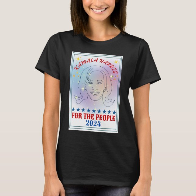 Camiseta Kamala Harris Por El Poster De La Campaña People 2 (Anverso)