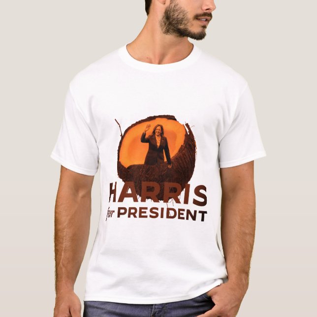 Camiseta Kamala Harris Por El Presidente *Edición De Coco* (Anverso)