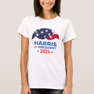 Camiseta Kamala Harris por la bandera estadounidense del pr