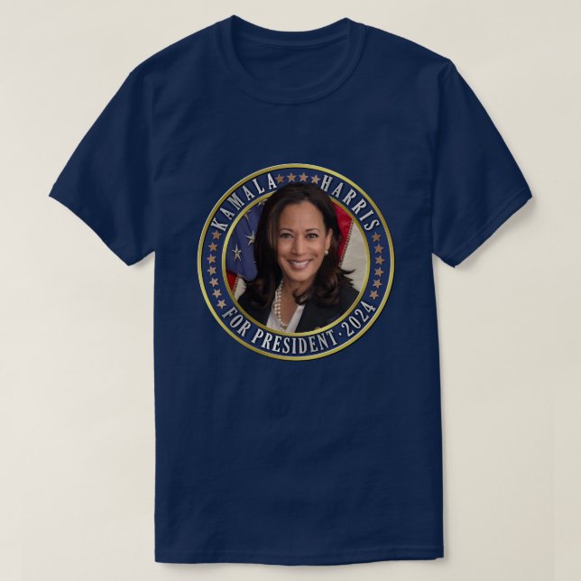 Camiseta Kamala Harris por la foto del presidente demócrata (Diseño del anverso)
