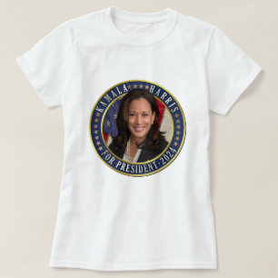 Camiseta Kamala Harris por la foto del presidente demócrata